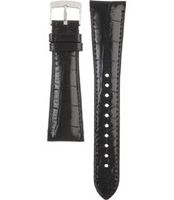 Horlogeband Armani AR0284 Leder Zwart 22mm