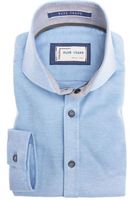 Blue Crane Slim Fit Jersey shirt lichtblauw, Effen