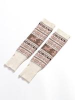 Christmas wool elk snowflake half-finger gloves