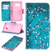 Wonder Series Samsung Galaxy S10e Wallet Case - Witte Bloemen