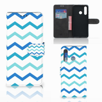 Huawei Nova 4 Telefoon Hoesje Zigzag Blauw
