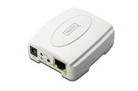 DIGITUS USB 2.0 Fast Ethernet Print Server, 1-Port, 1x USB A, 1x RJ45, Wit