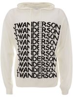 JW Anderson hoodie à logo en intarsia - Blanc - thumbnail