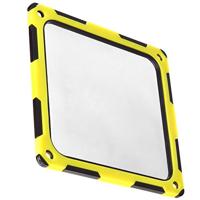 SilverStone SST-FF124BY - 120 mm ventilatorafdekking met ultrafijn stoffilter, tot 4dBA geluidsreductie, zwart/geel