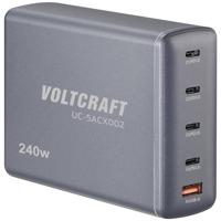 VOLTCRAFT UC-5ACX002 USB-laadstation 240 W Binnen Uitgangsstroom (max.) 5 A Aantal uitgangen: 5 x USB-A, USB-C GaN - thumbnail