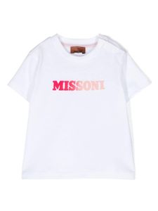 Missoni Kids t-shirt en coton à logo imprimé - Blanc