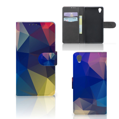 Sony Xperia Z1 Book Case Polygon Dark Sony Xperia Z1 Book Case Polygon Dark