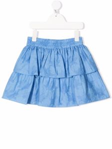 Brunello Cucinelli Kids jupe à volants superposés - Bleu