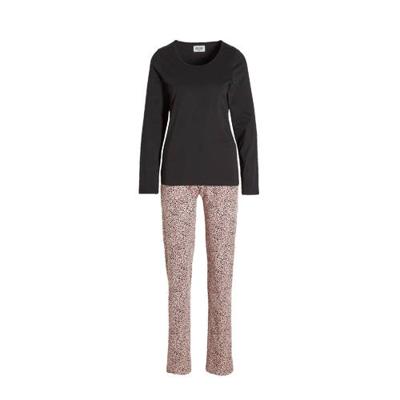 ten Cate pyjama met all over print zwart/roze ten Cate pyjama met all over print zwart/roze