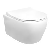 SaniGoods Acora toilet met RVS bidetsproeier wit mat - thumbnail