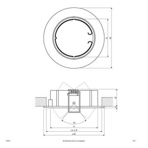 EVN 515014 515014 Inbouwring Halogeen Zonder 50 W Chroom