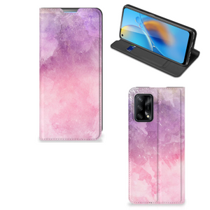 Bookcase OPPO A74 4G Pink Purple Paint