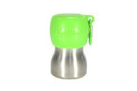 KONG H2O roestvrij staal hond waterfles & huisdier reizen kom, 9.5 oz - groen