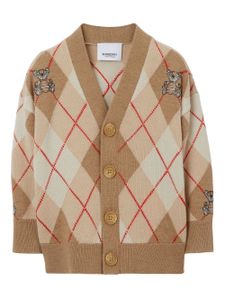 Burberry Kids cardigan Thomas Bear en laine - Marron