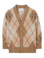 Burberry Kids cardigan Thomas Bear en laine - Marron - thumbnail