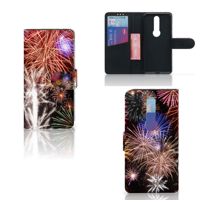 Nokia 4.2 Wallet Case met Pasjes Vuurwerk