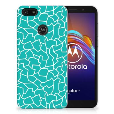 Motorola Moto E6 Play Hoesje maken Cracks Blue Motorola Moto E6 Play Hoesje maken Cracks Blue