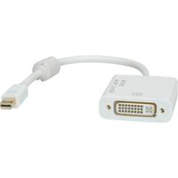 ROLINE 4K Mini DisplayPort-DVI Adapter, Mini DP M - DVI F