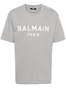 Balmain t-shirt en coton à logo imprimé - Gris