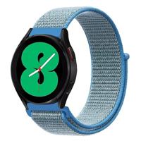 By Qubix - Compatible met Garmin Forerunner 255 - Sport Loop nylon bandje - Blauw - Compatible Garmin bandje - Bandbreedte: 22mm