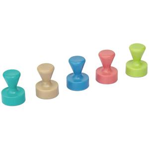 Maul Magneet 6168499 (Ø x h) 12 mm x 16 mm Kegel Roze, Atlantic Blue, Turquoise, Lime, Sahara 10 stuk(s) 6168499