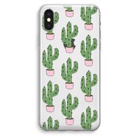 Cactus Lover: iPhone XS Max Transparant Hoesje