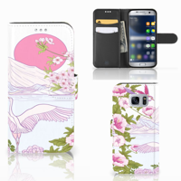 Samsung Galaxy S7 Telefoonhoesje met Pasjes Bird Standing