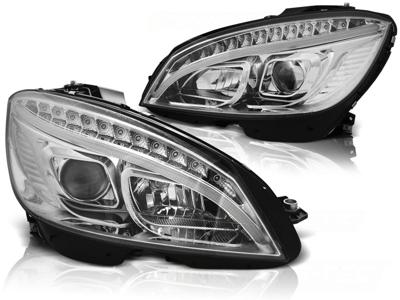 Tuning-Tec Koplampen met parkeerlicht MERCEDES W204 07-10 CHROOM