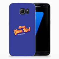 Samsung Galaxy S7 Edge Siliconen hoesje met naam Never Give Up