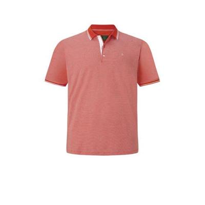 Charles Colby regular fit polo Earl NICHOLAS Plus Size met contrastbies oranje Charles Colby regular fit polo Earl NICHOLAS Plus Size met contrastbies oranje