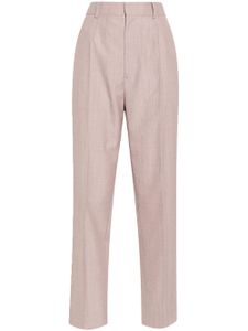 Victoria Beckham pantalon en laine vierge à coupe droite - Rose