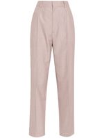 Victoria Beckham pantalon en laine vierge à coupe droite - Rose