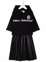 MM6 Maison Margiela Kids robe à hoodie détachable - Noir - thumbnail