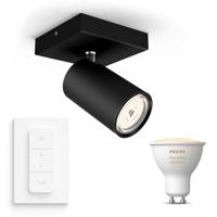 Philips Kosipo Opbouwspot Zwart - Hue White Ambiance - 1 Spot