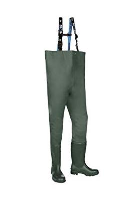 sioen chest wader with safety boots falmore 702aa2b17 khaki 46