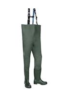 sioen chest wader with safety boots falmore 702aa2b17 khaki 46