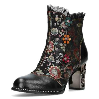 Laura Vita Dames enkellaarzen Ledao 14, grootte:37, kleur:Zwart