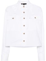 Maje chemise en popeline de coton - Blanc