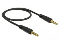 Delock 85695 Stereo Jack Kabel 3,5 mm 5-pins male naar male 0,5 m zwart - thumbnail