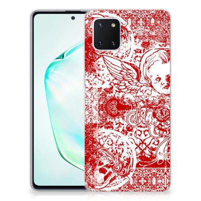 Silicone Back Case Samsung Galaxy Note 10 Lite Angel Skull Rood Silicone Back Case Samsung Galaxy Note 10 Lite Angel Skull Rood