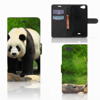 Wiko Pulp Fab 4G Telefoonhoesje met Pasjes Panda