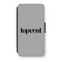 Topvent Grijs Zwart: iPhone 8 Plus Flip Hoesje - thumbnail