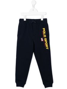 Ralph Lauren Kids pantalon de jogging à logo imprimé - Bleu