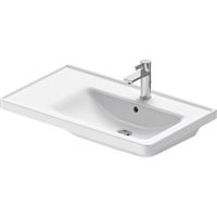 Duravit D-Neo wastafel met wondergliss 80x48x17cm 1 kraangat rechthoek Keramiek Wit 23708000001 - thumbnail