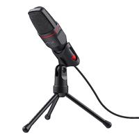 Trust Gaming GXT 212 Mico USB Microfoon (Microphone voor Streaming, Youtube, Twitch met 3,5mm en USB aansluiting, inclusief Statief) Zwart