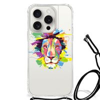 iPhone 15 Pro Stevig Bumper Hoesje Lion Color - thumbnail