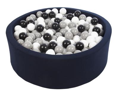 Viking Choice  Ballenbak navy blauw met 450 ballen 90 cm zwart, wit & grijs