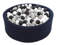 Viking Choice  Ballenbak navy blauw met 450 ballen 90 cm zwart, wit & grijs