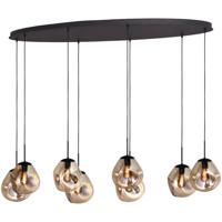 Masterlight Hanglamp Lava Oval 8x goud glas Ø 24cm 2764-05-160-60-80261