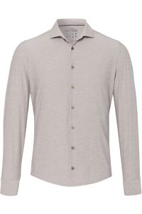 Pure Functional Slim Fit Jersey shirt beige, Effen